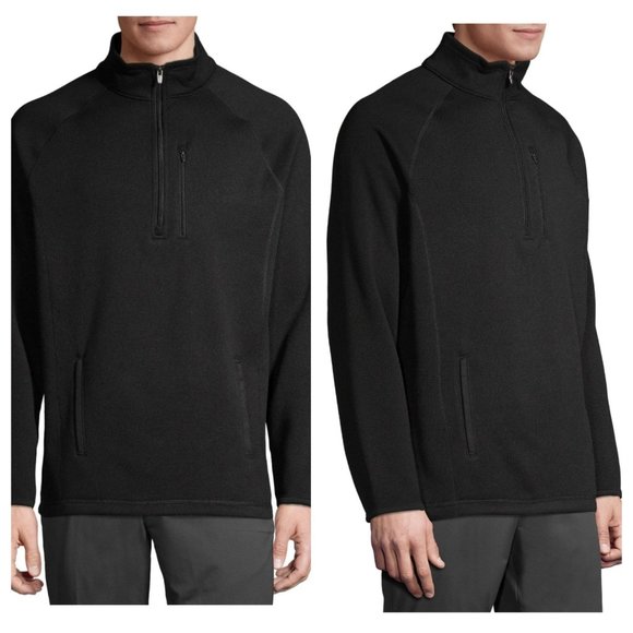 George Men's Black Half Zip Sweater Fleece Casual Comfortable Size Small - Picture 1 of 6